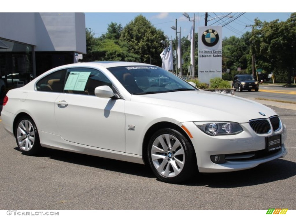 2011 3 Series 328i xDrive Coupe - Mineral White Metallic / Saddle Brown Dakota Leather photo #3