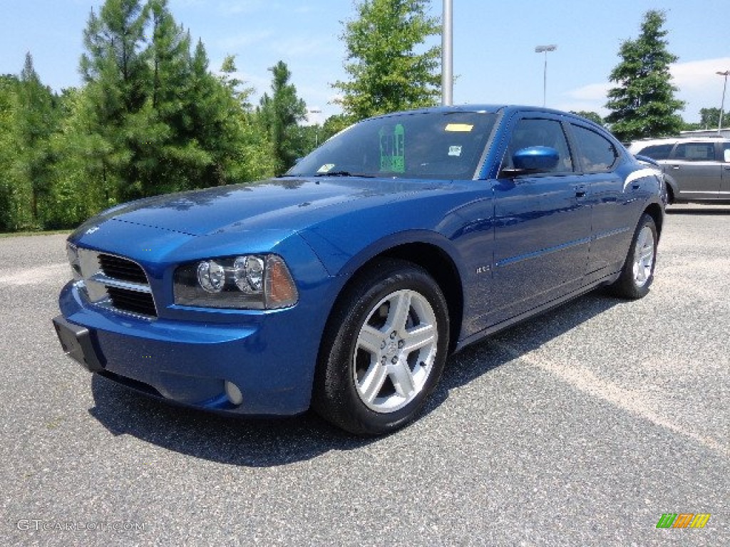 2010 Charger R/T - Deep Water Blue Pearl / Dark Slate Gray photo #2