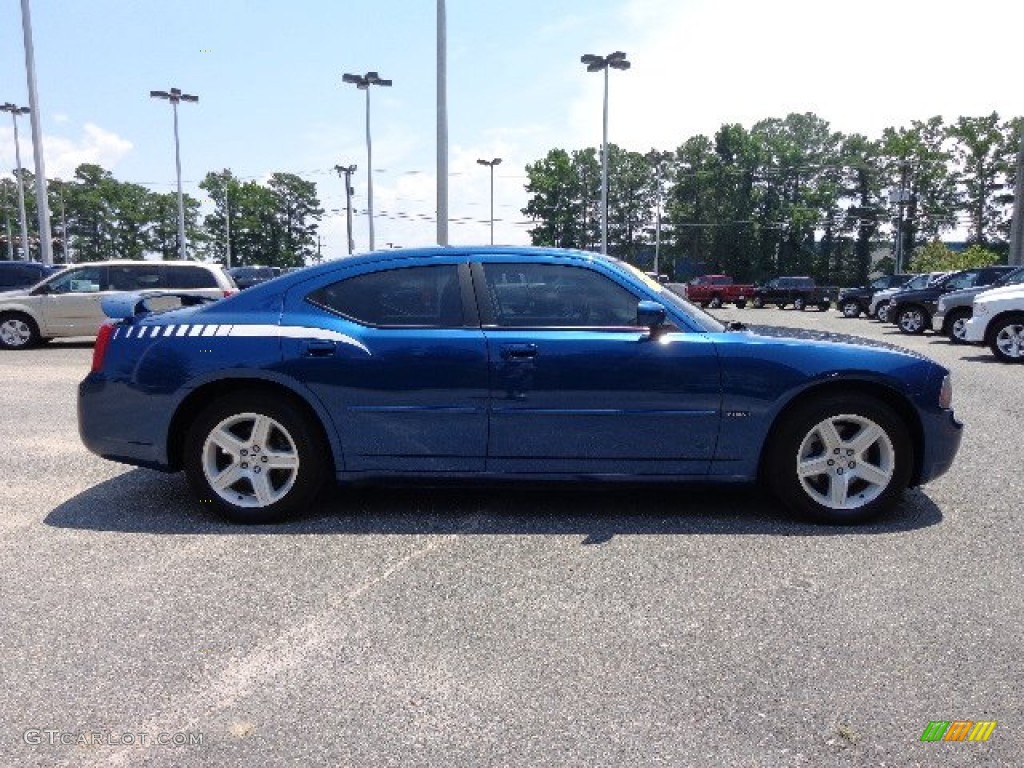 2010 Charger R/T - Deep Water Blue Pearl / Dark Slate Gray photo #7