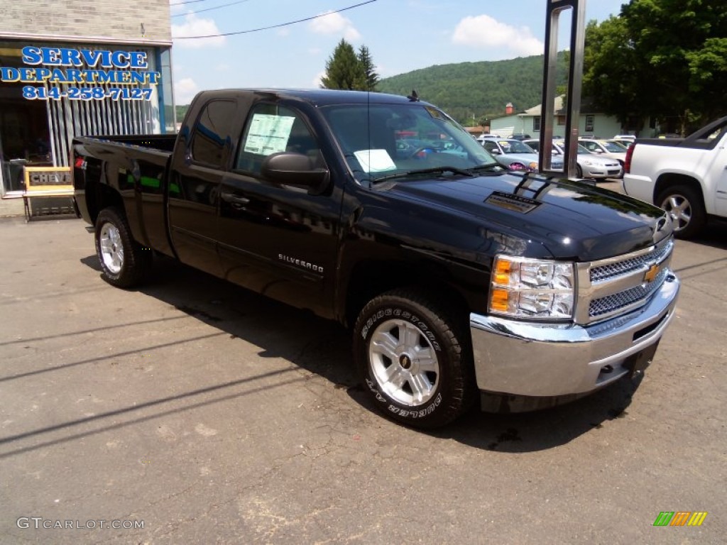 2013 Silverado 1500 LT Extended Cab 4x4 - Black / Ebony photo #8