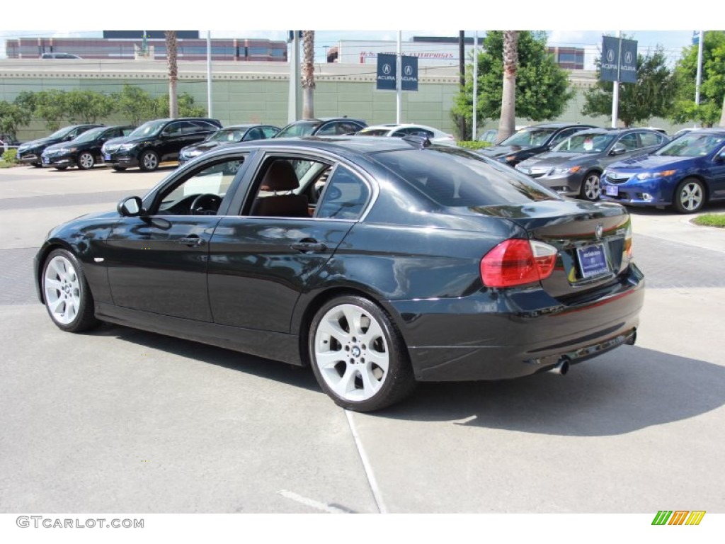 2007 3 Series 335i Sedan - Black Sapphire Metallic / Saddle Brown/Black photo #7