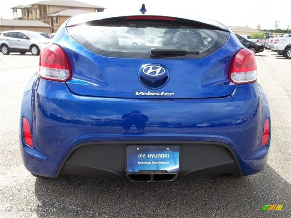 2012 Veloster  - Marathon Blue / Black photo #7