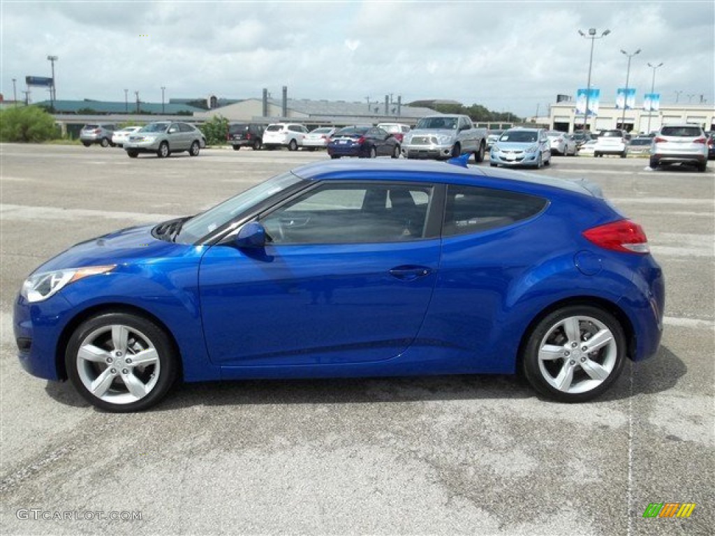 2012 Veloster  - Marathon Blue / Black photo #10