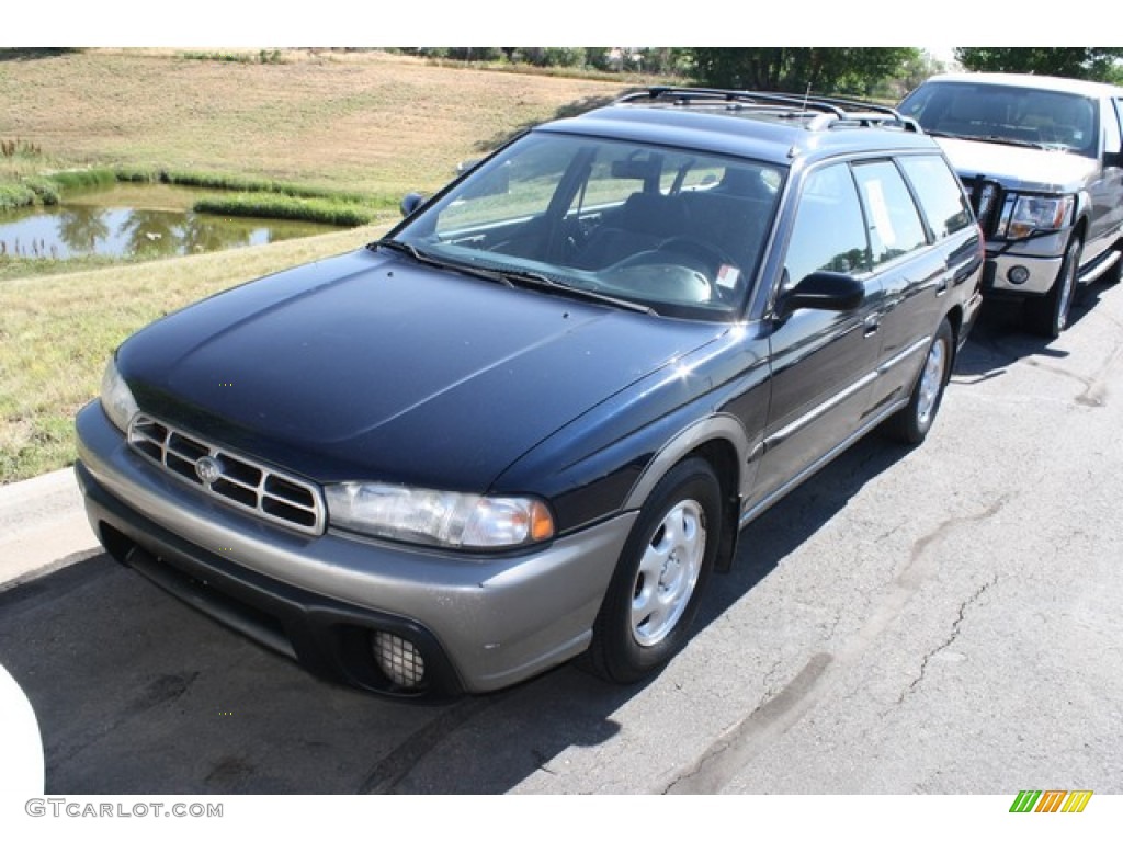 1996 Legacy Outback Wagon - Deep Sapphire Blue Pearl / Black photo #4