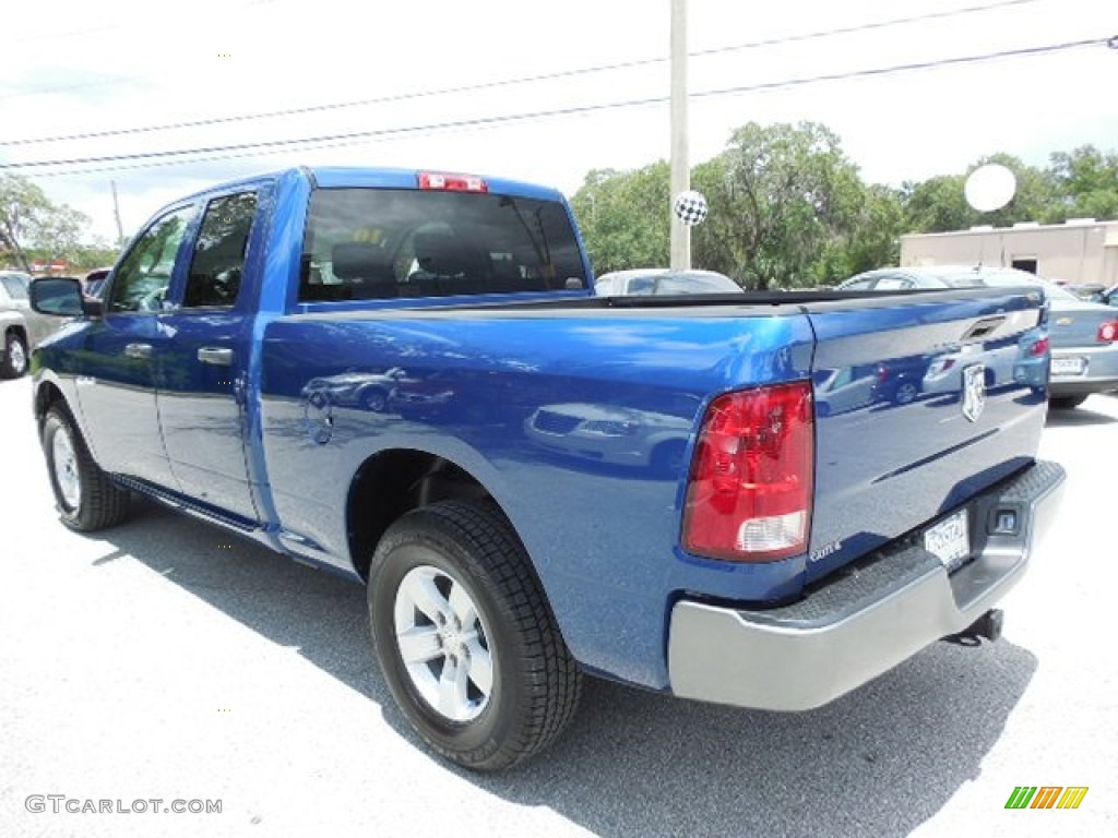 2010 Ram 1500 ST Quad Cab - Deep Water Blue Pearl / Dark Slate/Medium Graystone photo #3