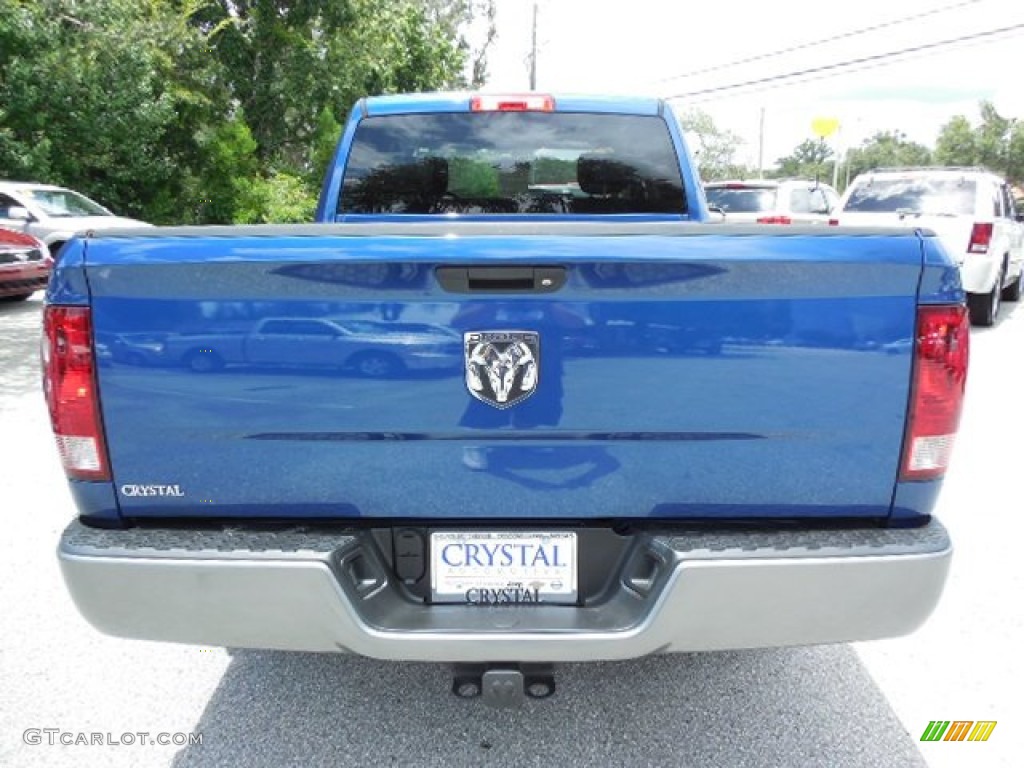 2010 Ram 1500 ST Quad Cab - Deep Water Blue Pearl / Dark Slate/Medium Graystone photo #7