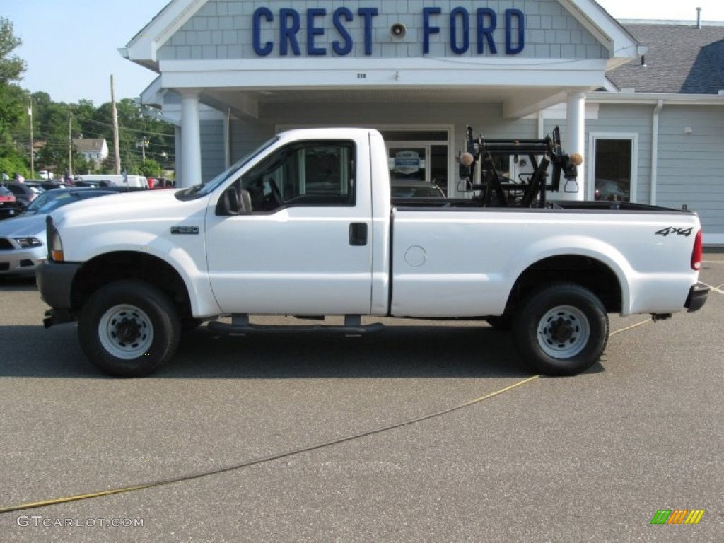 2004 F250 Super Duty XL Regular Cab 4x4 - Oxford White / Medium Flint photo #4