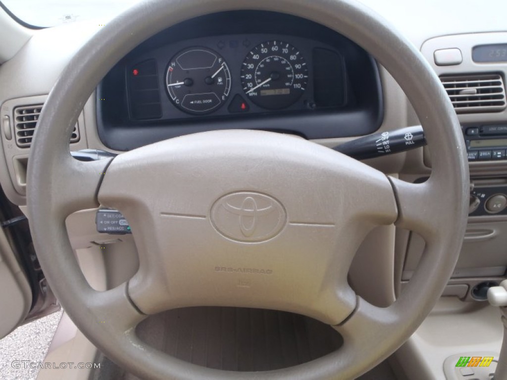 1998 Toyota Corolla CE Beige Steering Wheel Photo #83503962