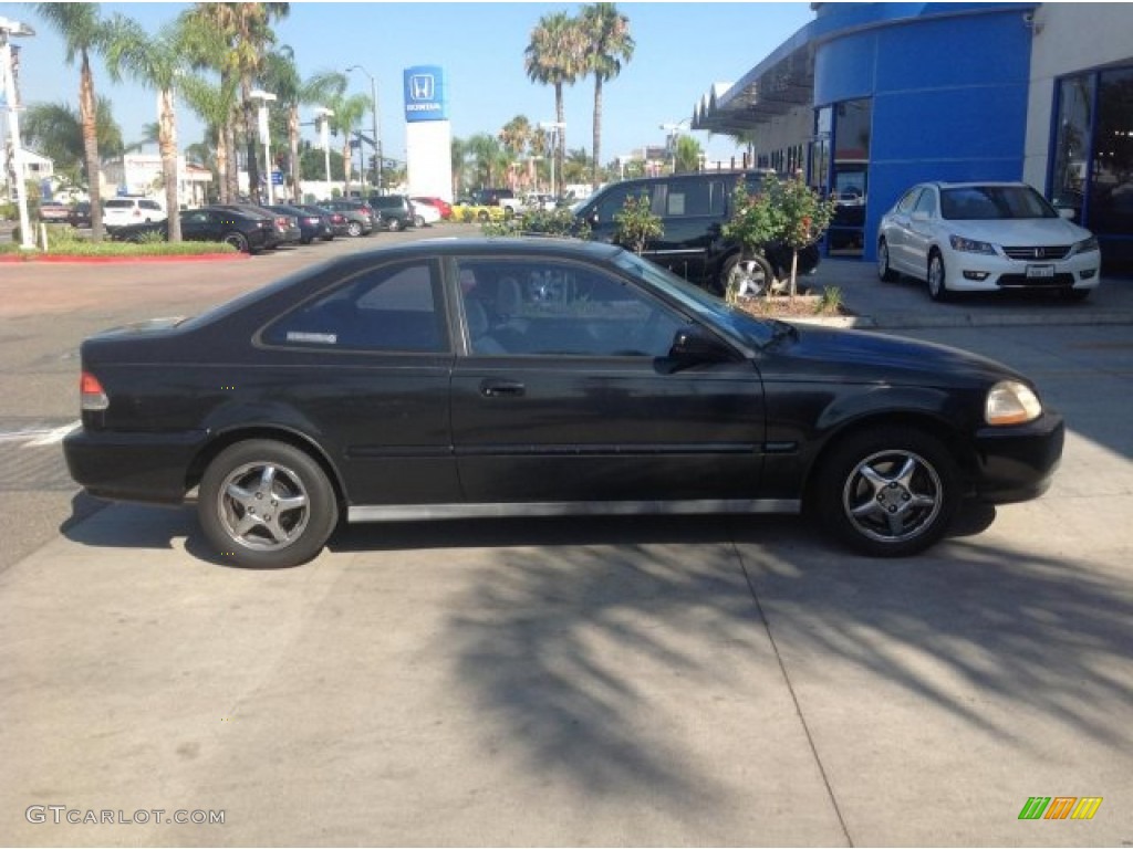 1997 Civic EX Coupe - Black Pearl Metallic / Black photo #2
