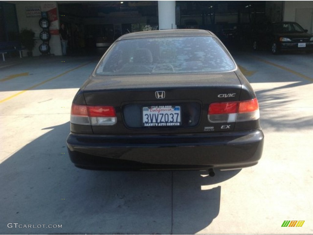 1997 Civic EX Coupe - Black Pearl Metallic / Black photo #3