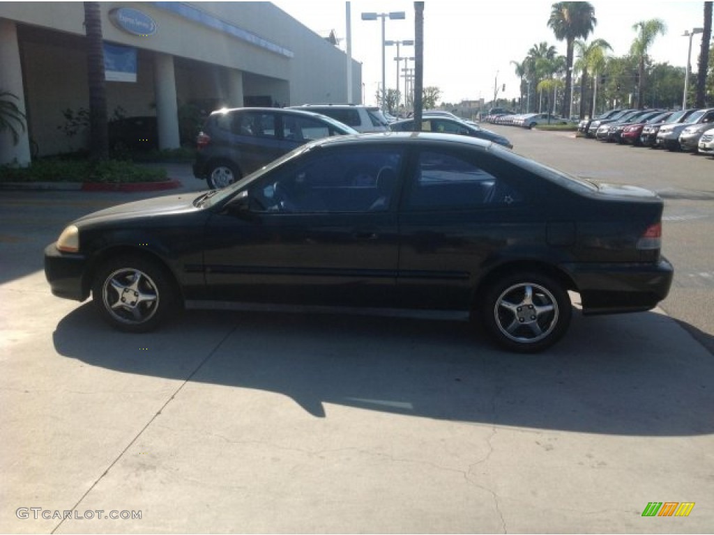 1997 Civic EX Coupe - Black Pearl Metallic / Black photo #4