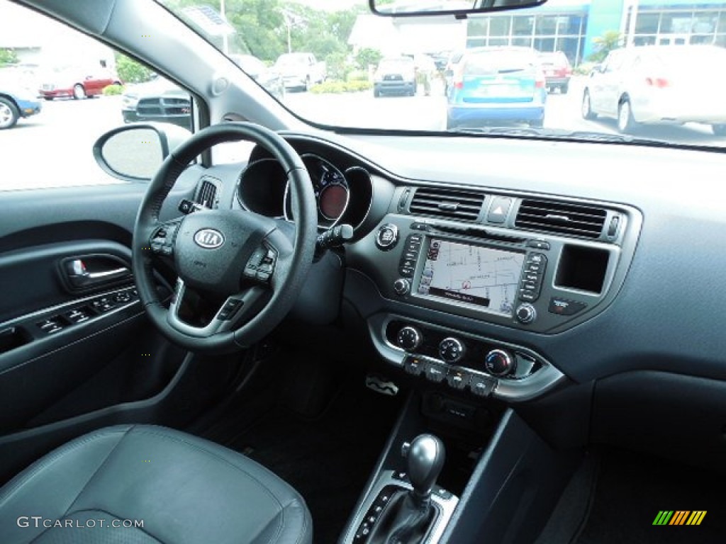 2012 Kia Rio Rio5 EX Hatchback Gray Dashboard Photo #83504427