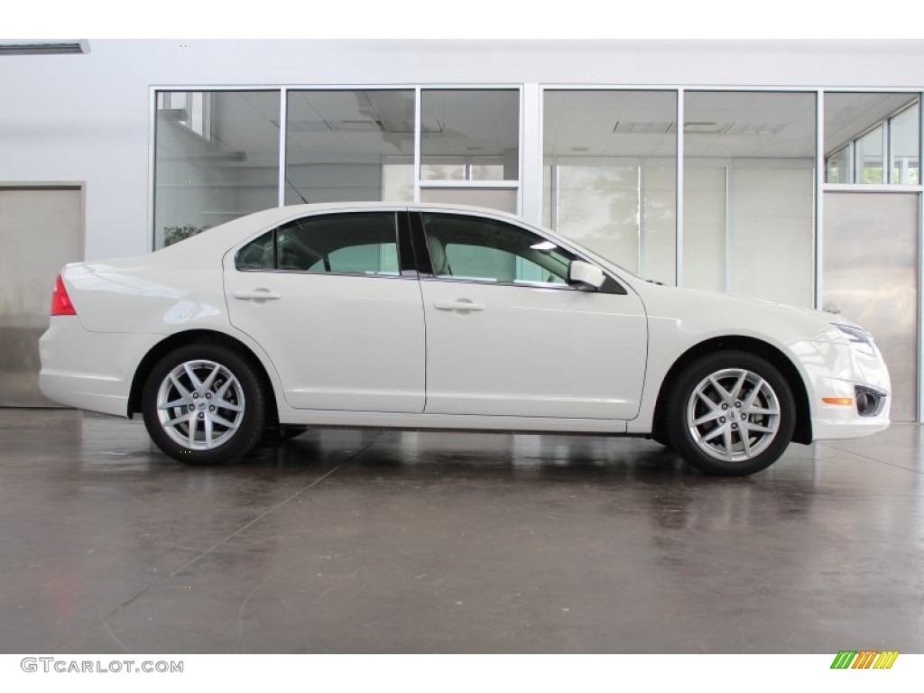 2012 Fusion SEL V6 - White Platinum Tri-Coat / Medium Light Stone photo #7
