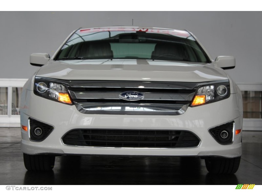 2012 Fusion SEL V6 - White Platinum Tri-Coat / Medium Light Stone photo #8