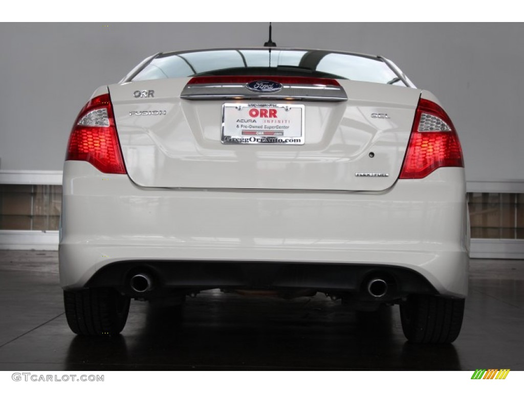 2012 Fusion SEL V6 - White Platinum Tri-Coat / Medium Light Stone photo #9
