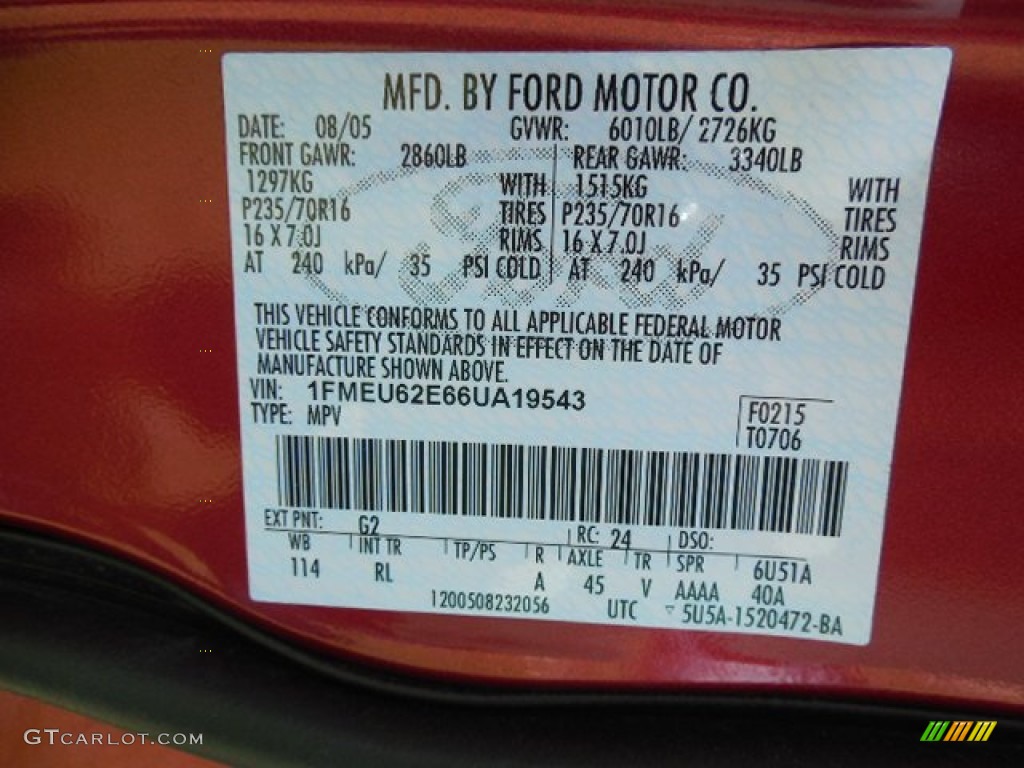 2006 Explorer XLS - Redfire Metallic / Stone photo #23
