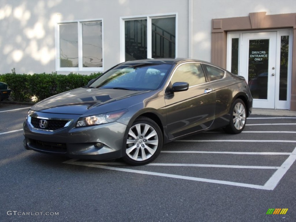 2008 Accord EX-L V6 Coupe - Polished Metal Metallic / Black photo #2