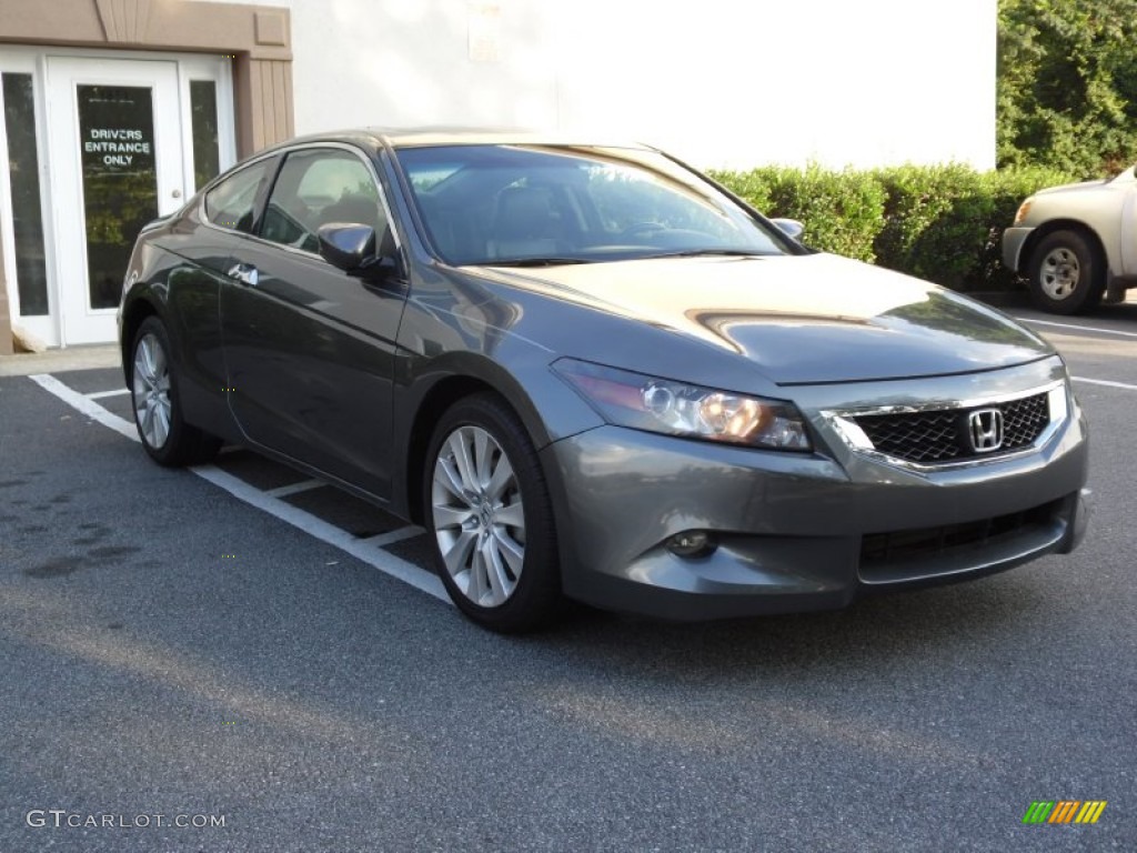 2008 Accord EX-L V6 Coupe - Polished Metal Metallic / Black photo #3