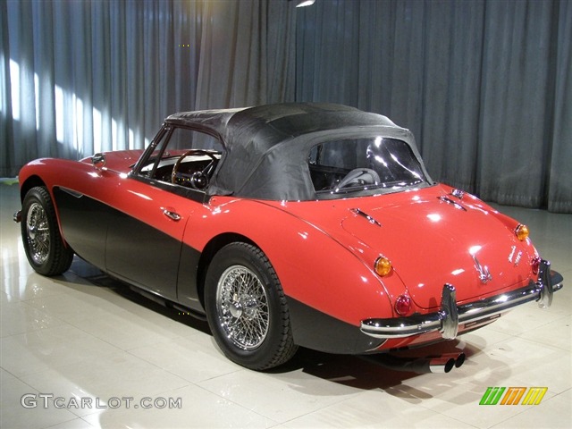 1966 Austin Healey 3000 MKIII BJ8, Red/Black / Black, Back Left,  Top up 1966 Austin-Healey 3000 MK III Bj8 Parts