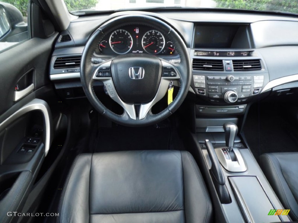 2008 Accord EX-L V6 Coupe - Polished Metal Metallic / Black photo #8