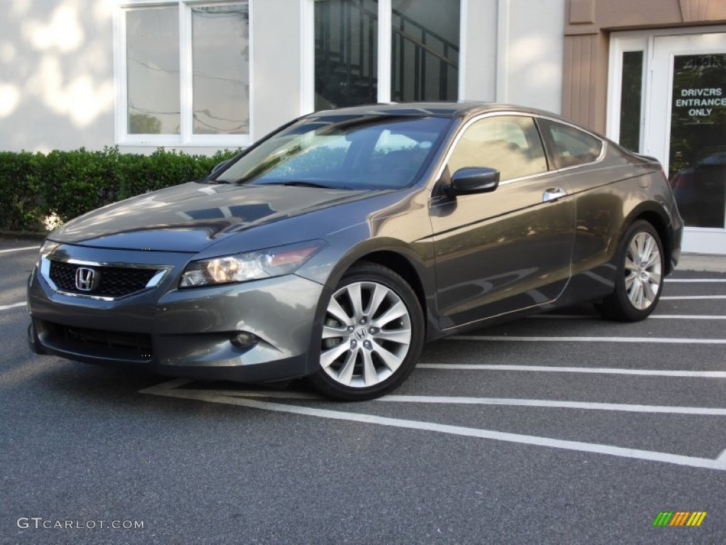 2008 Accord EX-L V6 Coupe - Polished Metal Metallic / Black photo #10