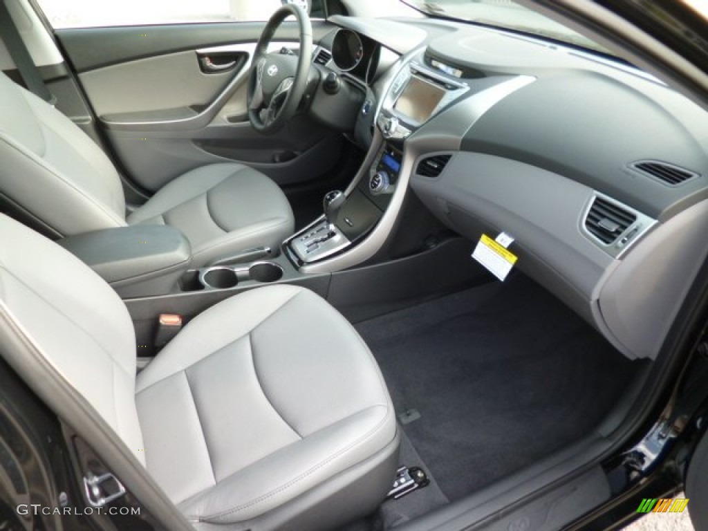 2013 Elantra Limited - Midnight Black / Gray photo #10
