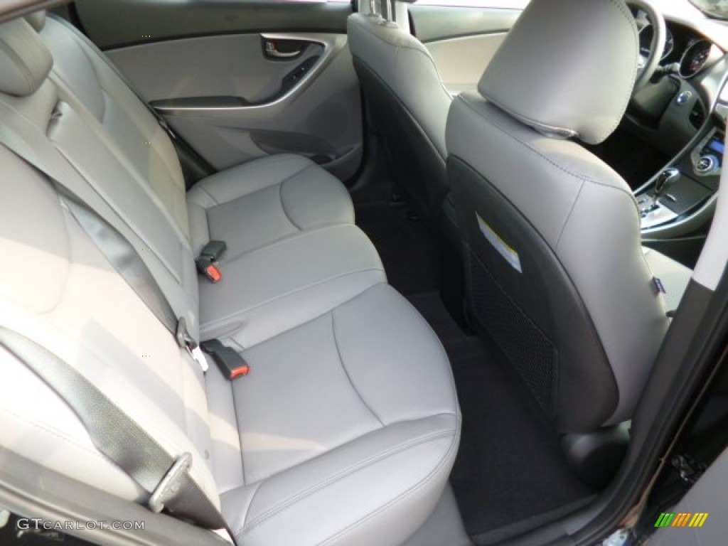 2013 Elantra Limited - Midnight Black / Gray photo #12