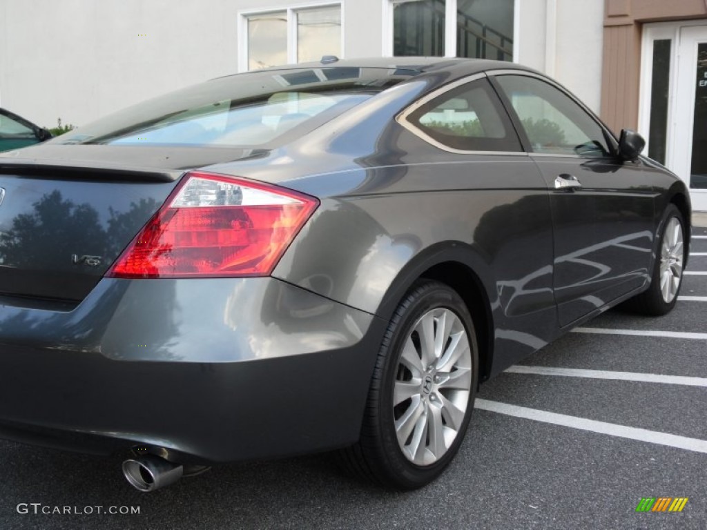 2008 Accord EX-L V6 Coupe - Polished Metal Metallic / Black photo #13