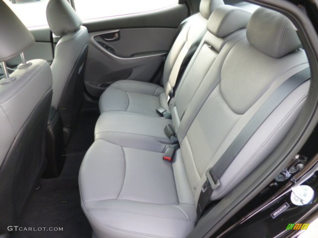 2013 Elantra Limited - Midnight Black / Gray photo #13