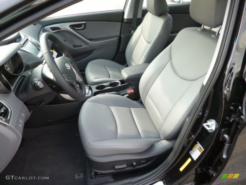 2013 Elantra Limited - Midnight Black / Gray photo #15
