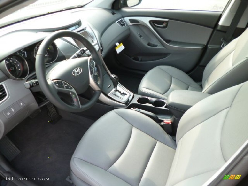 2013 Elantra Limited - Midnight Black / Gray photo #16
