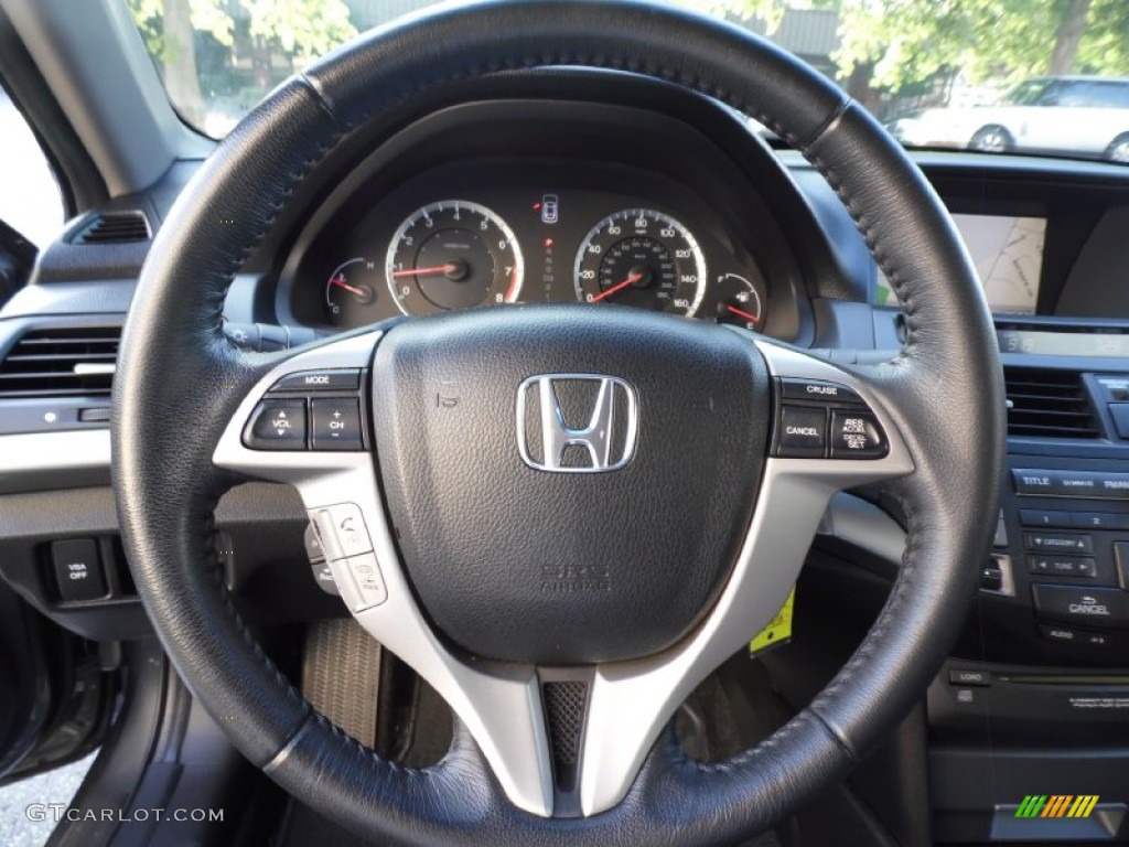 2008 Accord EX-L V6 Coupe - Polished Metal Metallic / Black photo #18