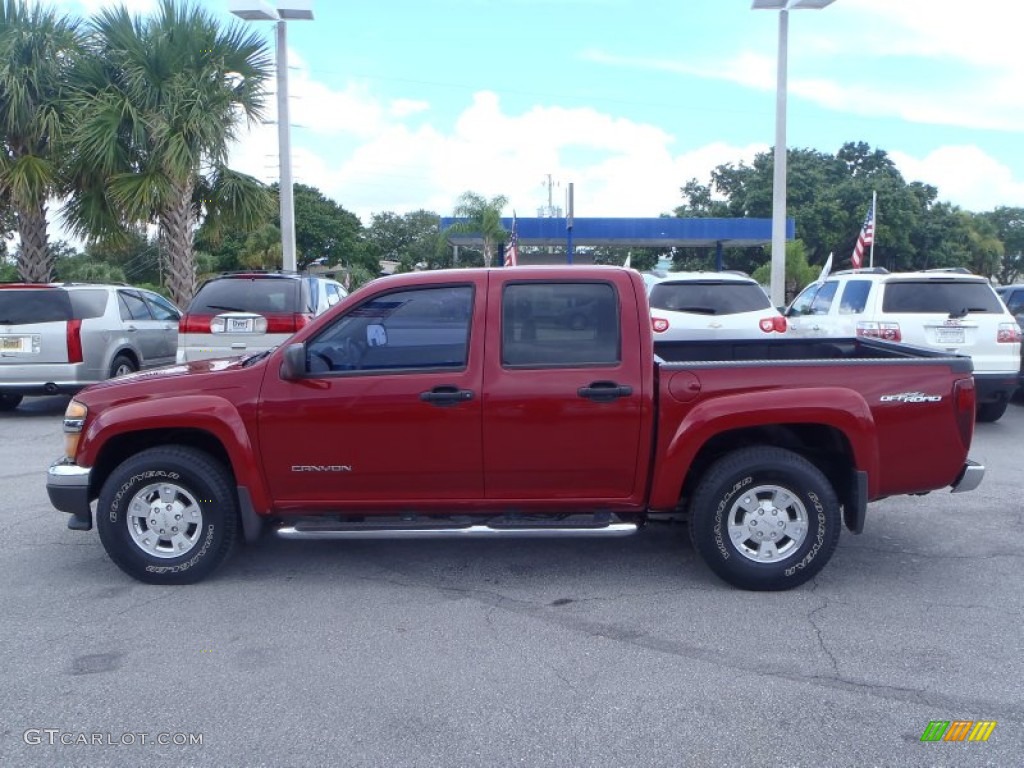 Cherry Red Metallic 2004 GMC Canyon SLE Crew Cab Exterior Photo #83509416