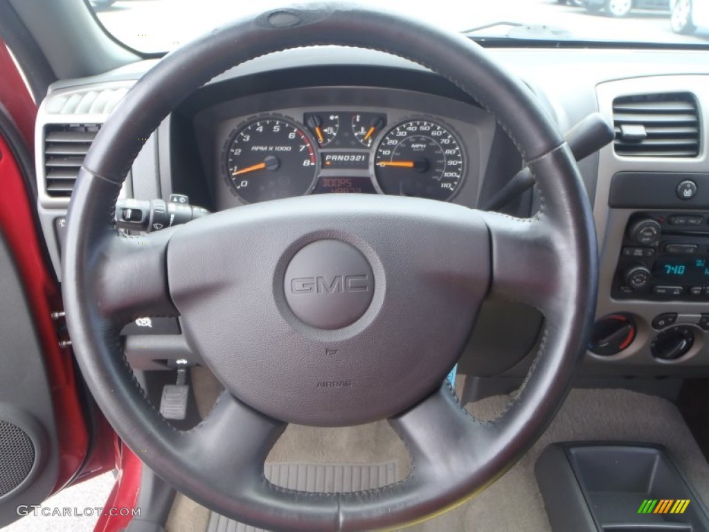 2004 GMC Canyon SLE Crew Cab Pewter Steering Wheel Photo #83509758