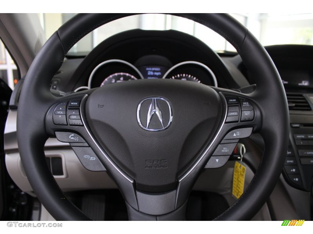 2013 Acura TL Standard TL Model Graystone Steering Wheel Photo #83511519