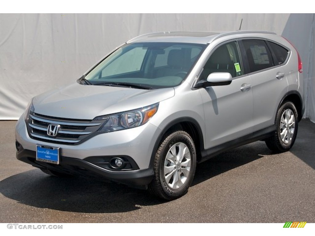 2013 CR-V EX-L AWD - Alabaster Silver Metallic / Gray photo #3