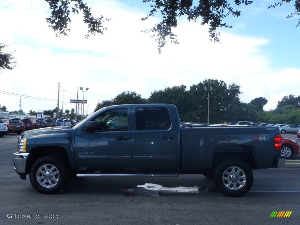 2014 Silverado 2500HD LT Crew Cab 4x4 - Blue Granite Metallic / Ebony photo #6