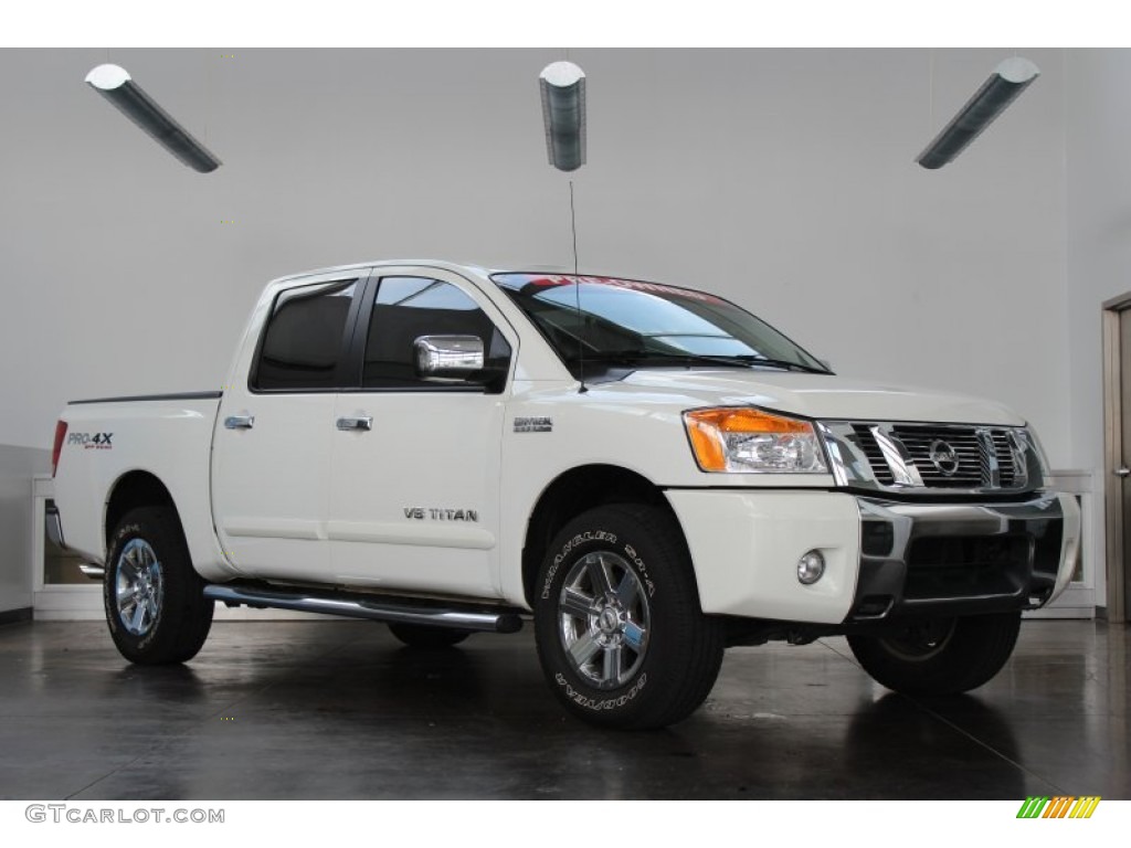 Blizzard White Nissan Titan