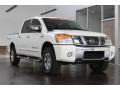 2012 Blizzard White Nissan Titan Pro-4X Crew Cab 4x4  photo #2