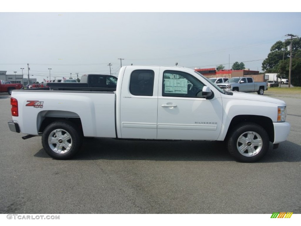 2013 Silverado 1500 LT Extended Cab 4x4 - Summit White / Light Cashmere/Dark Cashmere photo #6