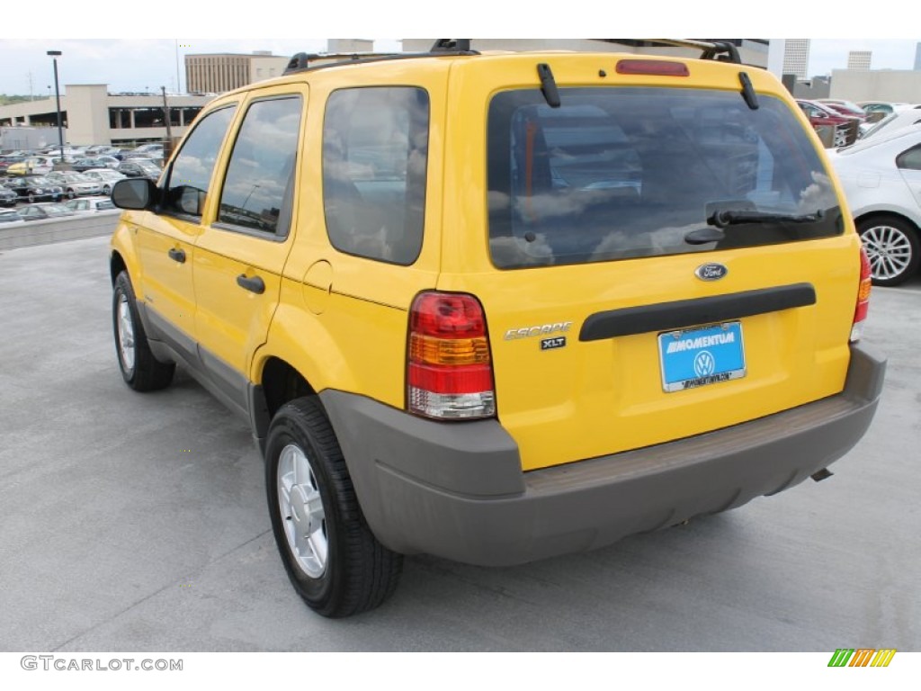 2001 Escape XLT V6 - Chrome Yellow Metallic / Medium Graphite Grey photo #7