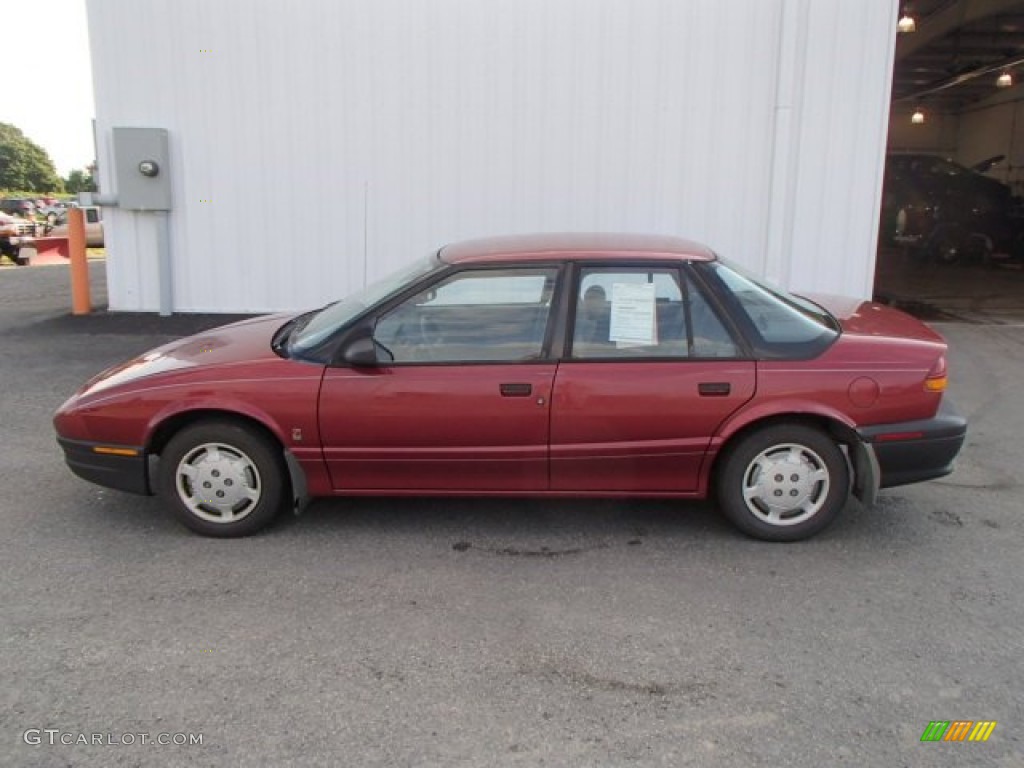 Medium Red 1993 Saturn S Series SL1 Sedan Exterior Photo #83516274