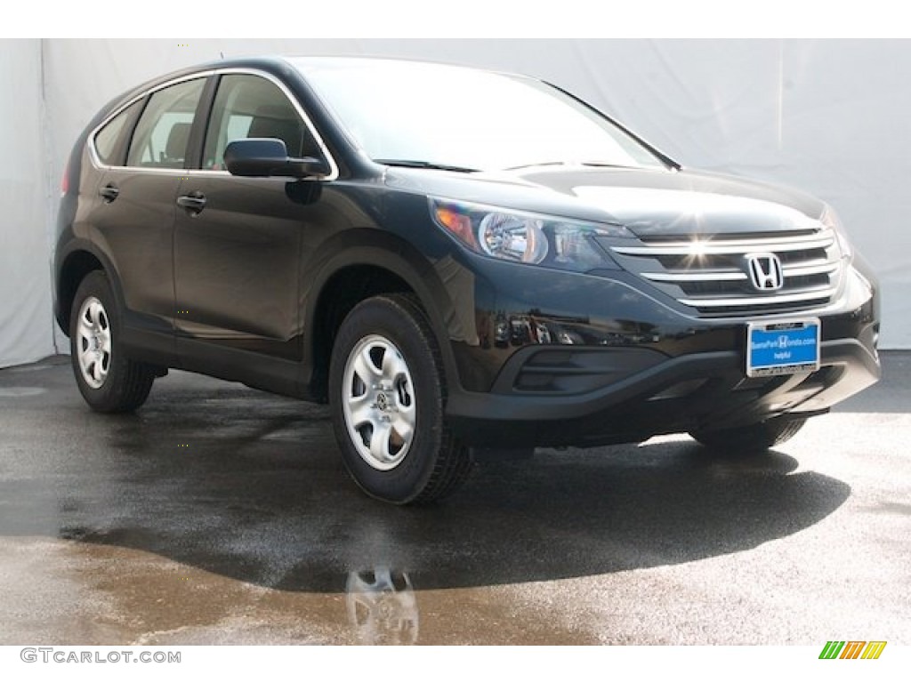 2013 CR-V LX AWD - Crystal Black Pearl / Black photo #1