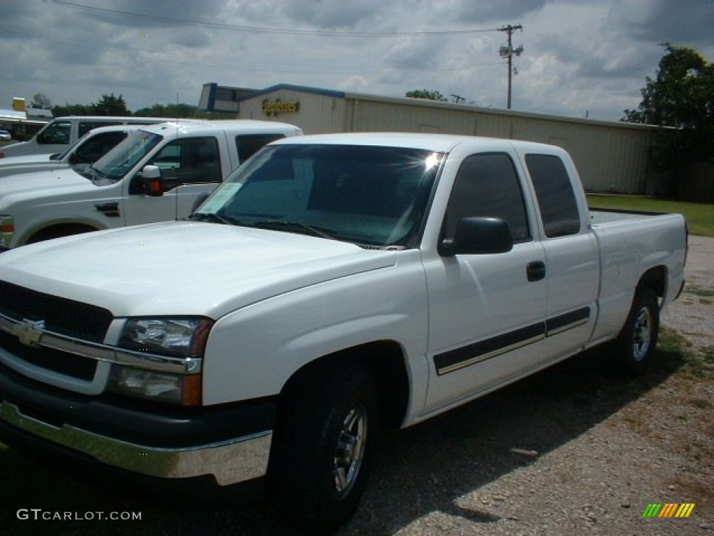 2003 Silverado 1500 Extended Cab - Summit White / Dark Charcoal photo #1