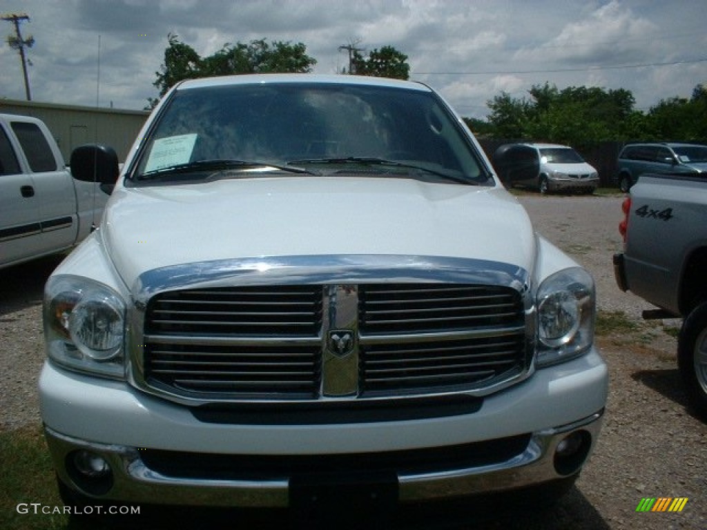 2008 Ram 1500 SLT Quad Cab - Bright White / Medium Slate Gray photo #2