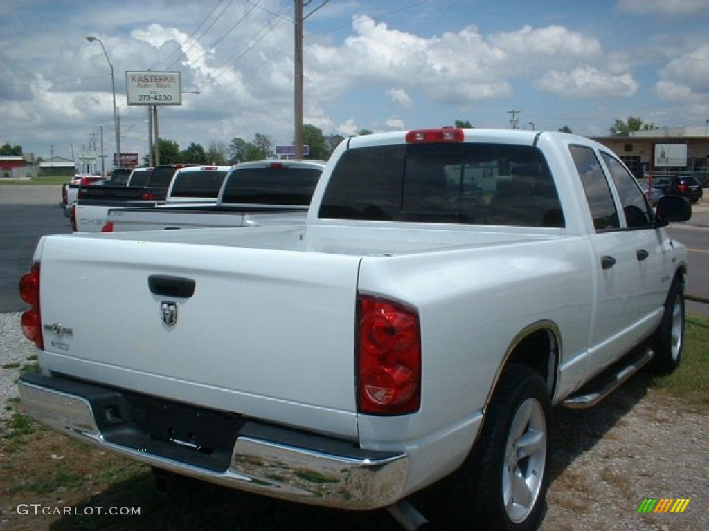 2008 Ram 1500 SLT Quad Cab - Bright White / Medium Slate Gray photo #6