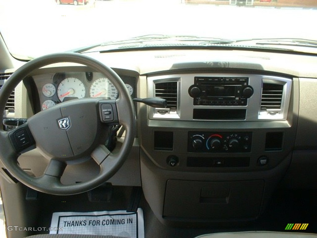 2008 Ram 1500 SLT Quad Cab - Bright White / Medium Slate Gray photo #14