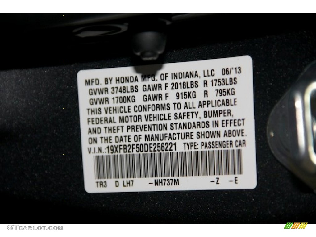 2013 Civic LX Sedan - Polished Metal Metallic / Black photo #18