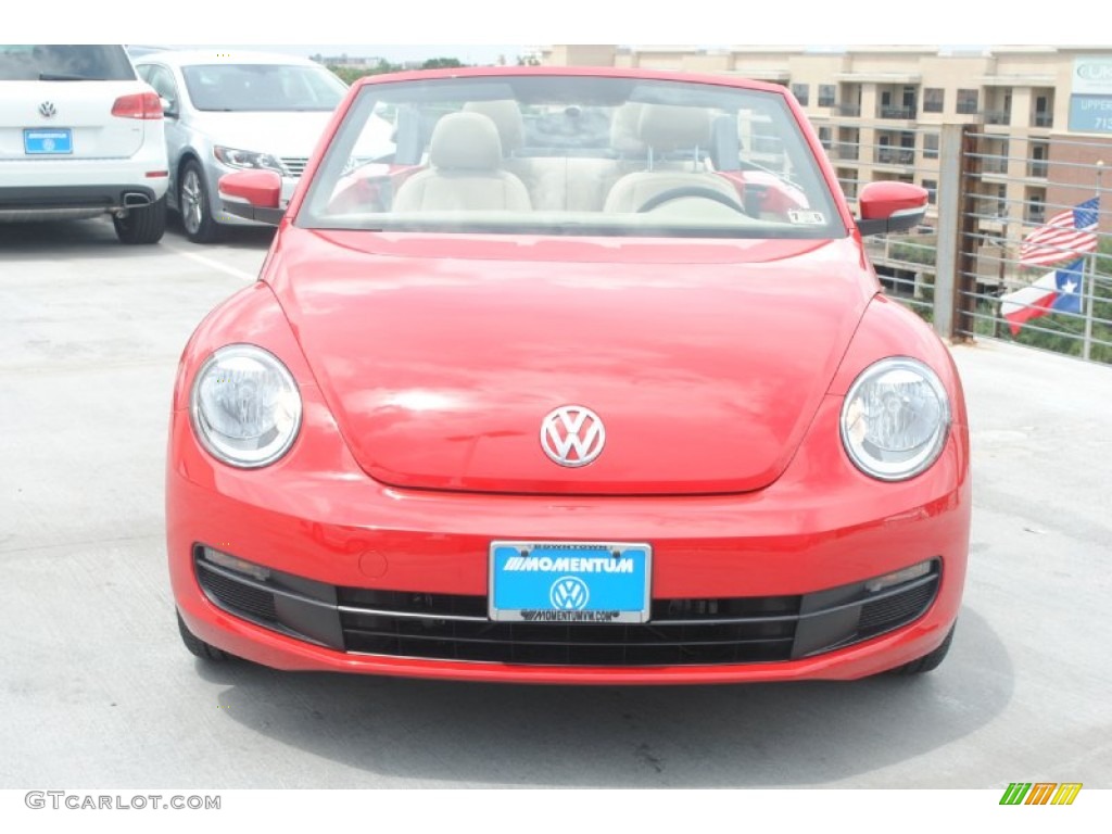 2013 Beetle 2.5L Convertible - Tornado Red / Beige photo #2