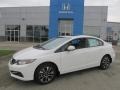 Taffeta White 2013 Honda Civic EX Sedan Exterior